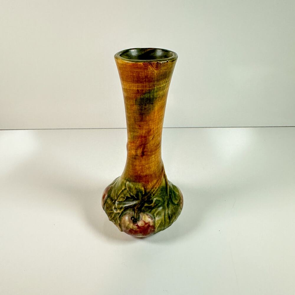 Weller Baldin Apple Bud Vase 8.25" Arts & Crafts Pottery 1915-1920 Ohio
